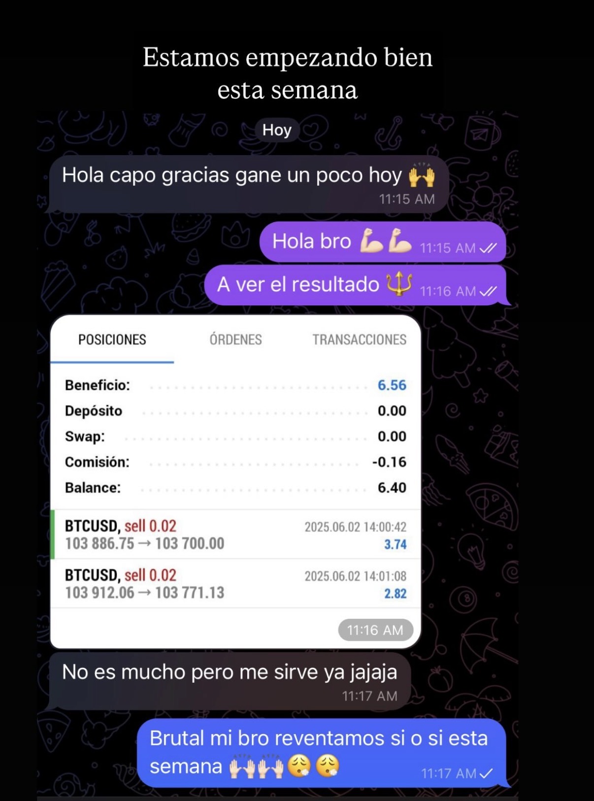 Testimonio real: Resultado del día