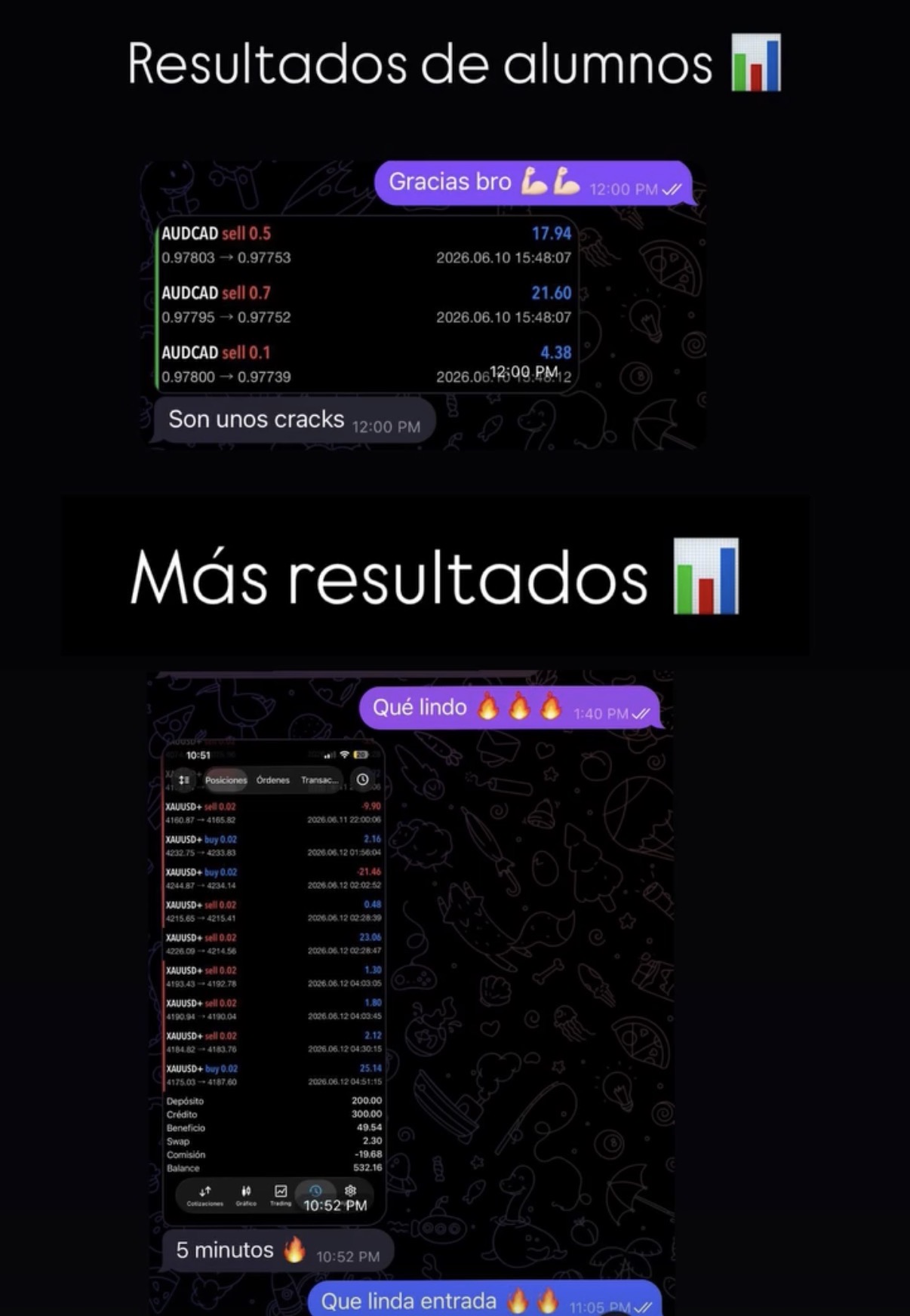 Testimonio real: Capturas de la comunidad